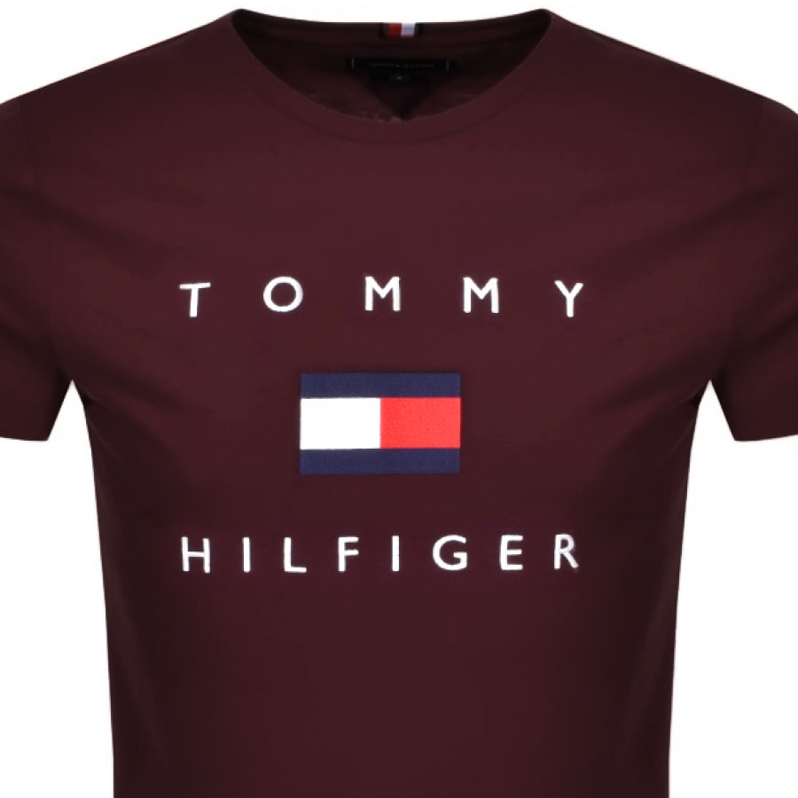 Alternative Image for ProductTommy Hilfiger Flag T Shirt Burgundy2